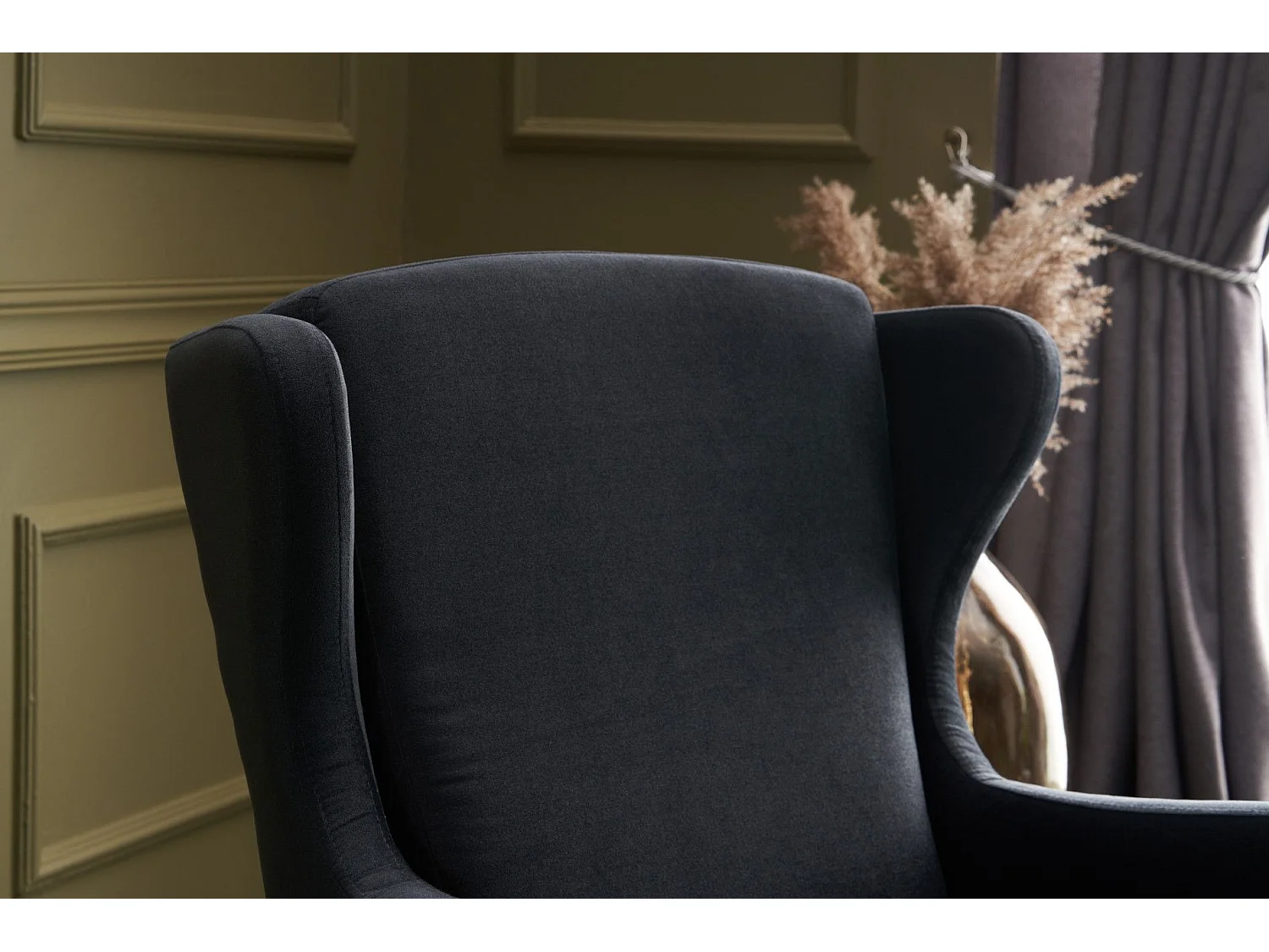 Sillón Altadena 471, Gris, 98x77x80cm, Tapiz, Patas: Madera