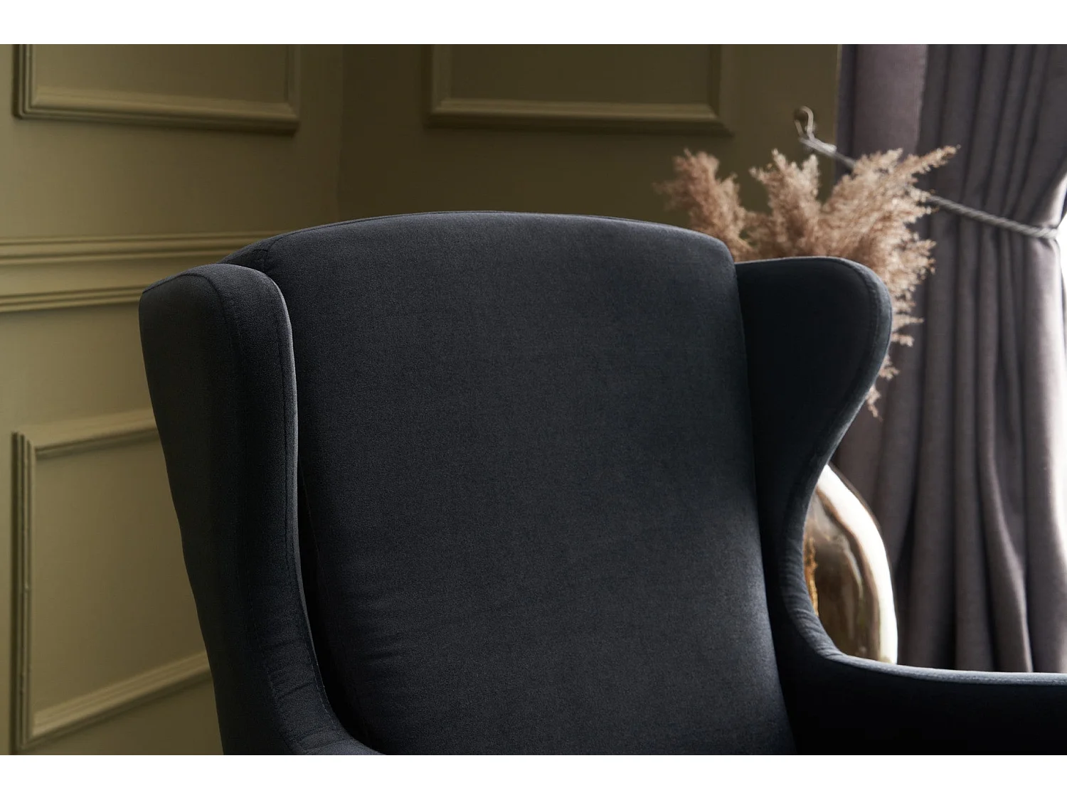 Sillón Altadena 471, Gris, 98x77x80cm, Tapiz, Patas: Madera