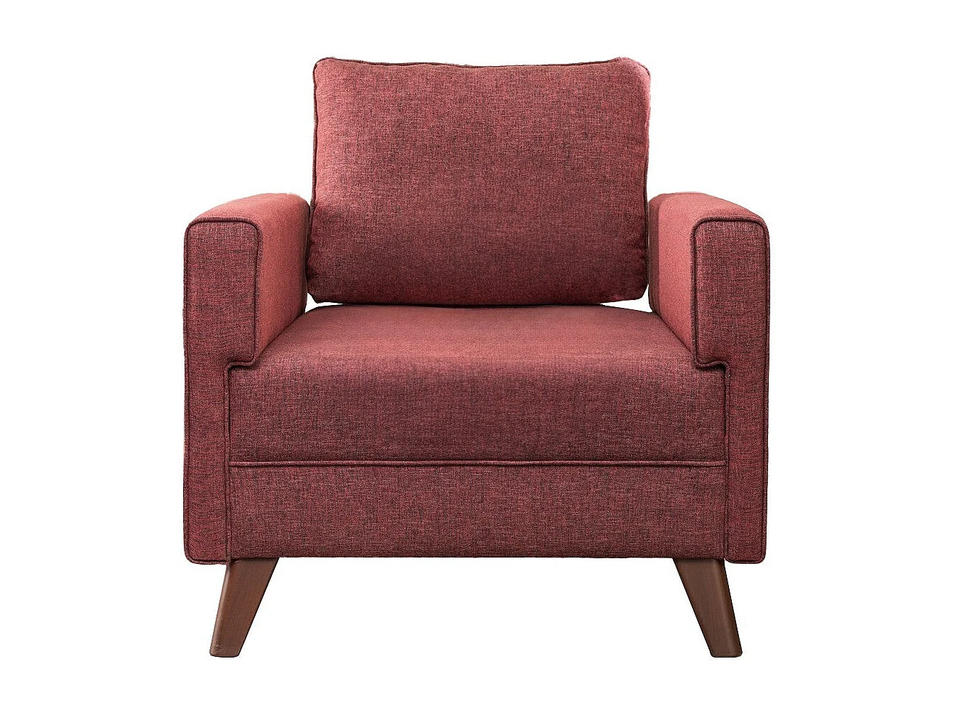 Sillón Altadena B101, Rojo, 85x82x81cm, Tapiz, Patas: Plástico