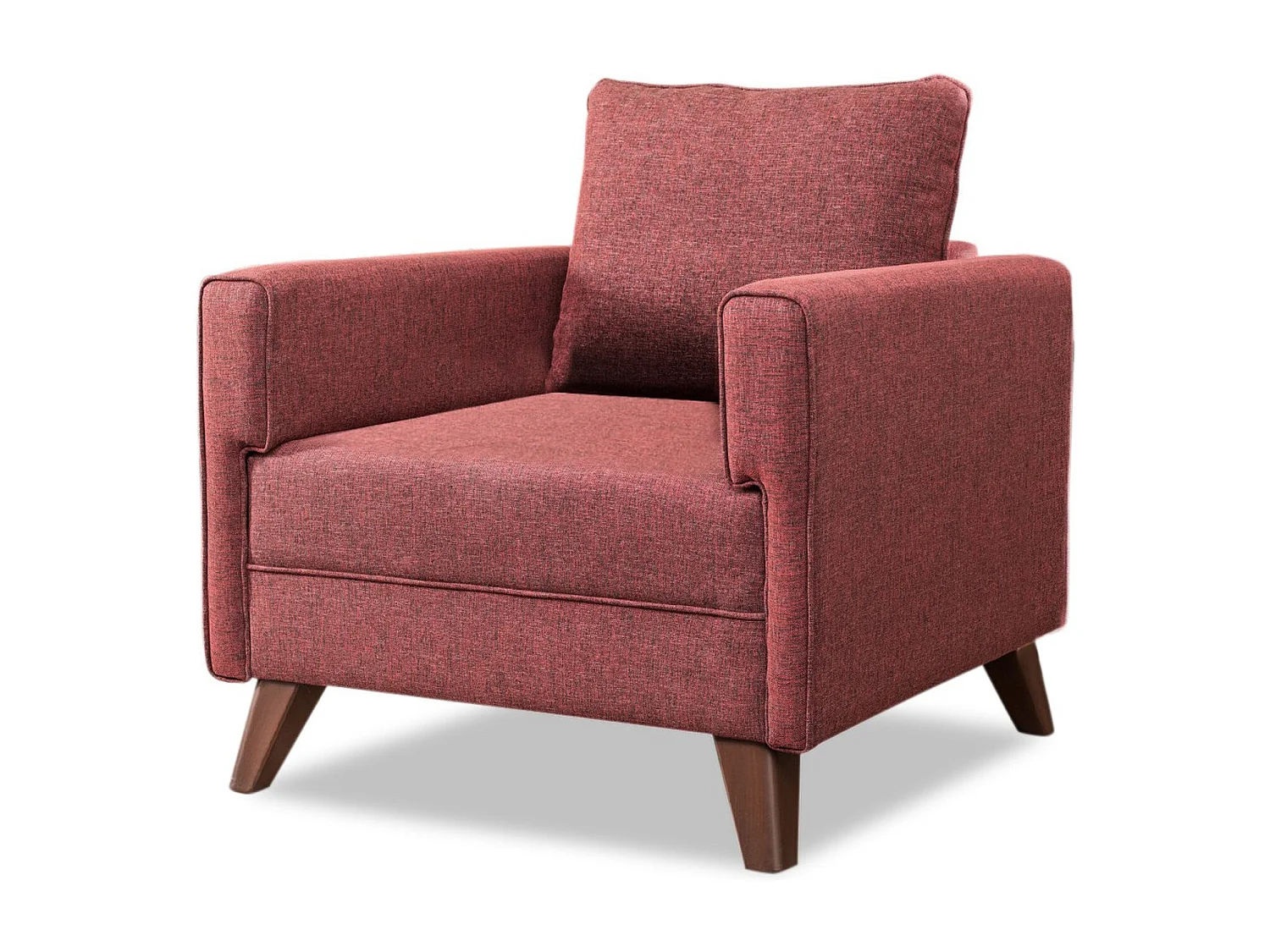 Sillón Altadena B101, Rojo, 85x82x81cm, Tapiz, Patas: Plástico