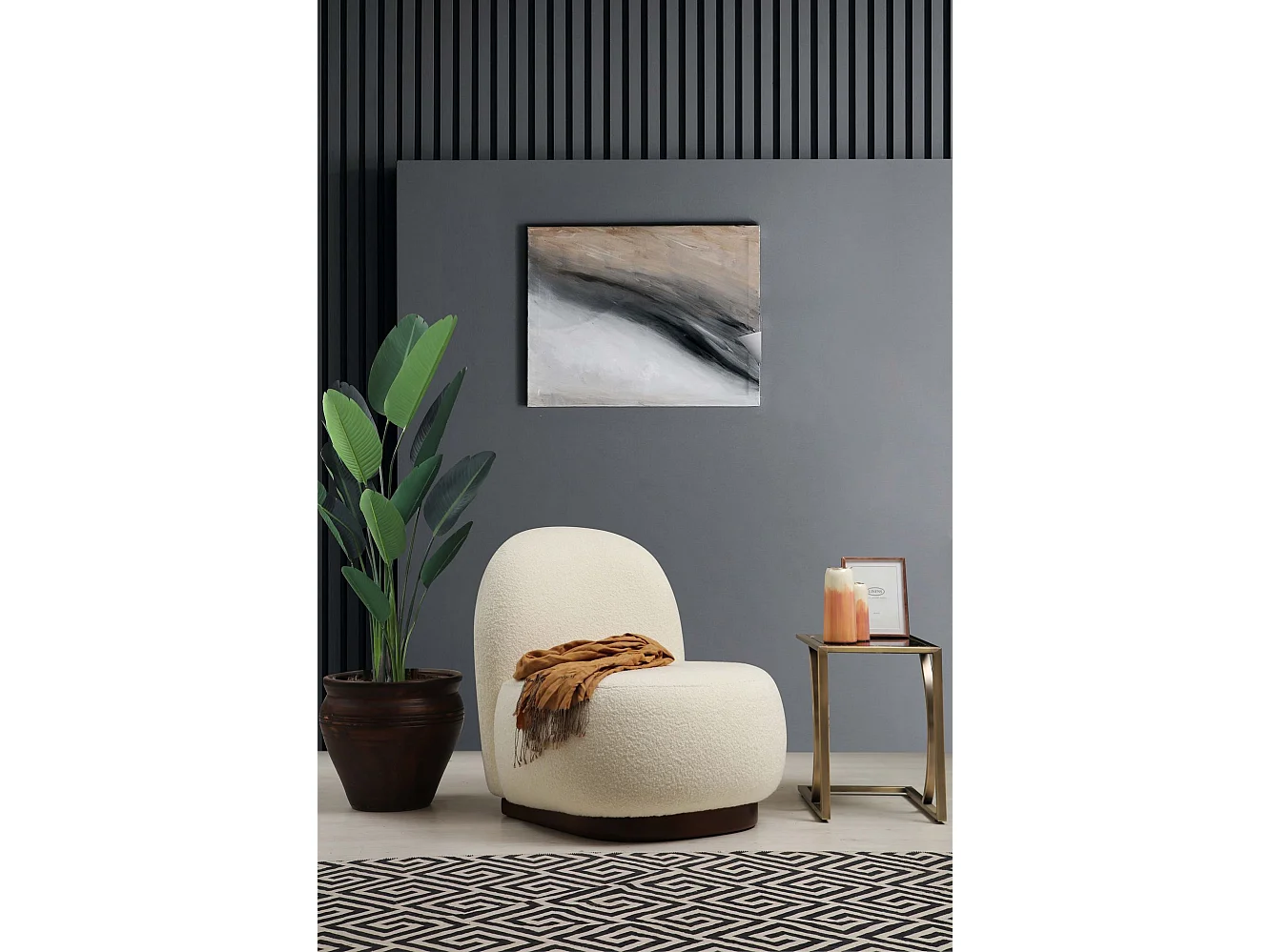 Fauteuil Marshmallow Tissu Blanc