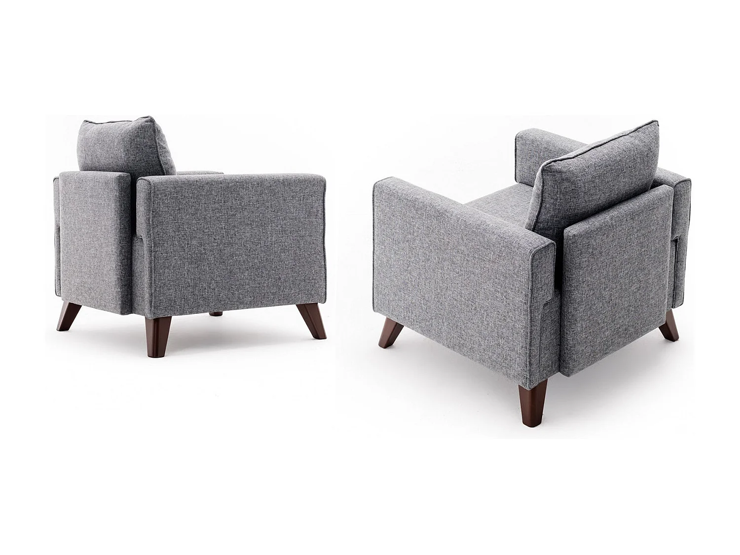 Sillón Altadena B101, Gris, 85x82x81cm, Tapiz, Patas: Plástico