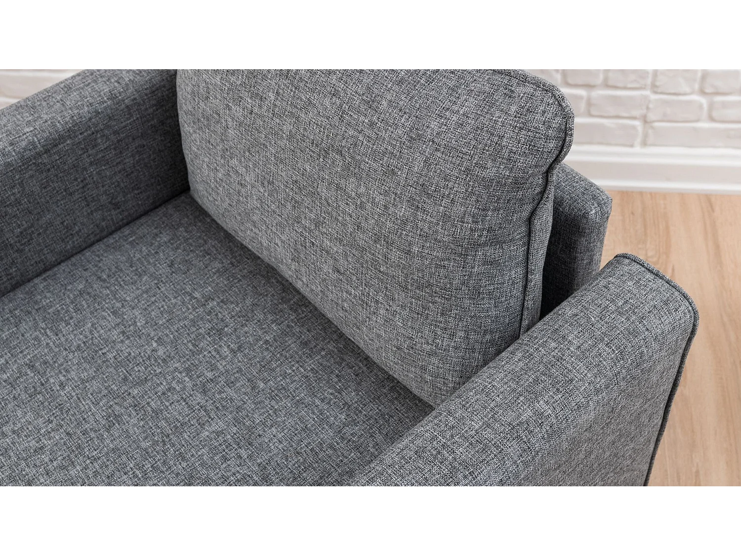 Poltrona moderna de 1 lugar – 82 x 85 x 81 cm – cinza – madeira/MDF