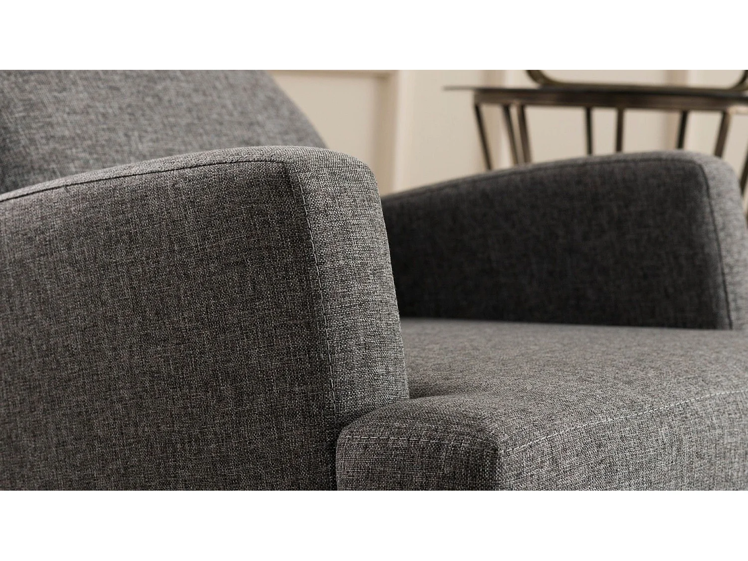 Sillón Altadena 474, Gris, 91x76x87cm, Tapiz, Patas: Plástico