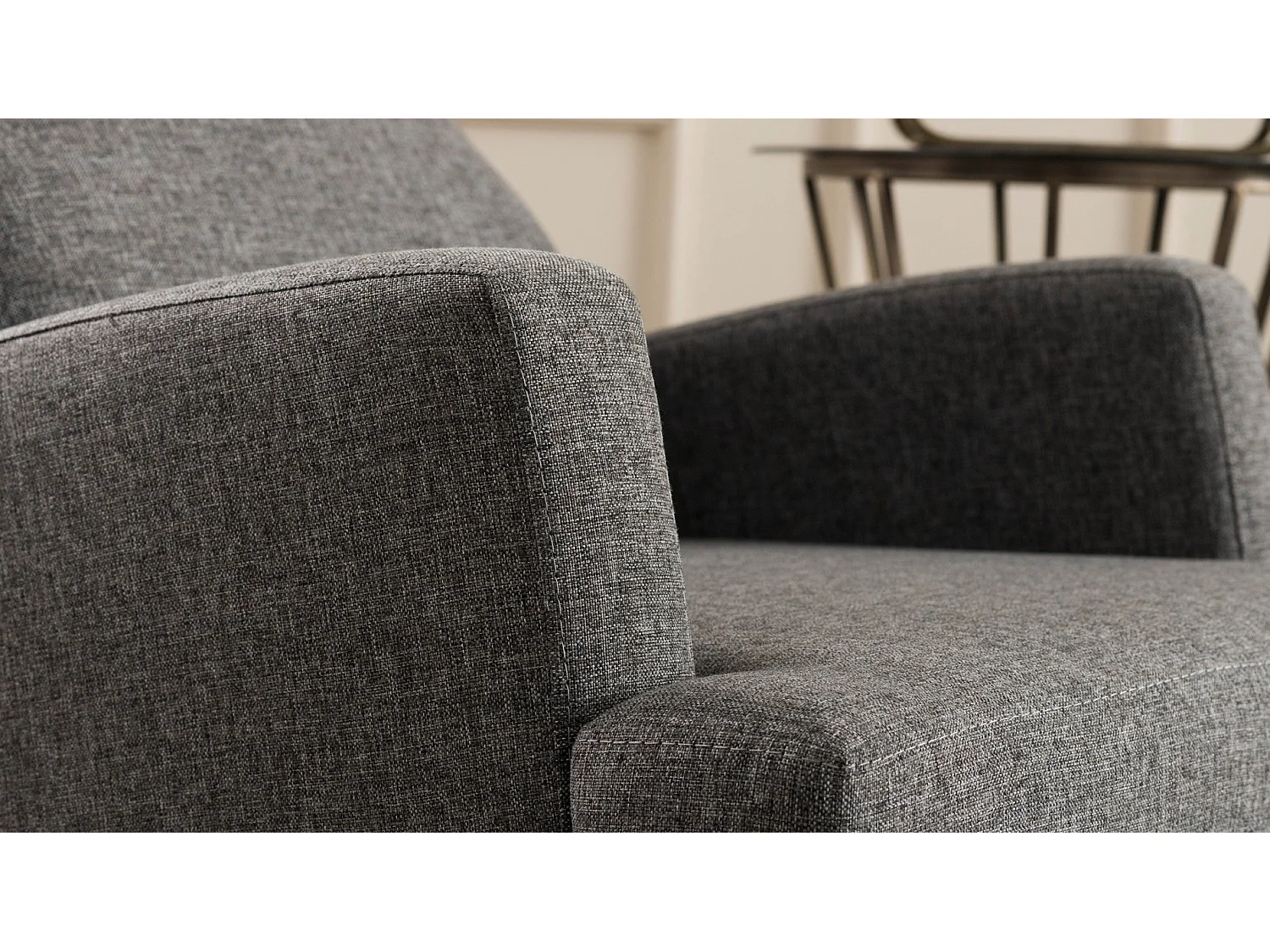 Sillón Altadena 474, Gris, 91x76x87cm, Tapiz, Patas: Plástico