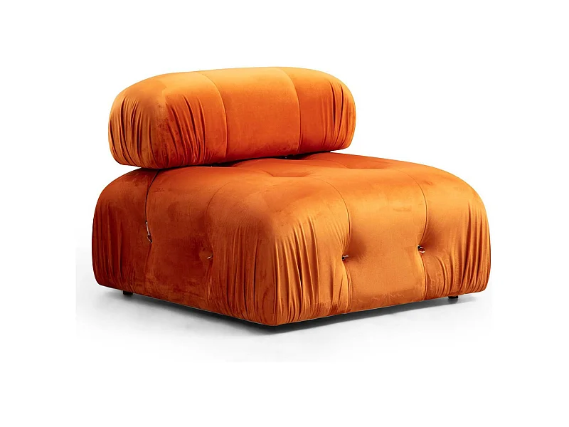 Sillón modular Altadena A103, Rojo, 75x95x95cm, Tapiz, Patas: Plástico