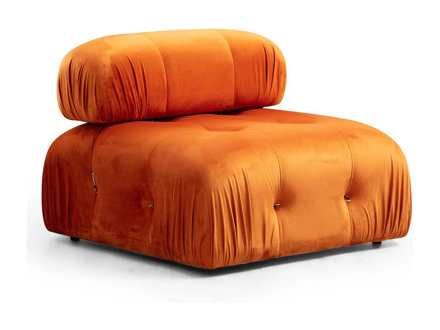 Fauteuil ou module 1 place Nourhane Velours Orange