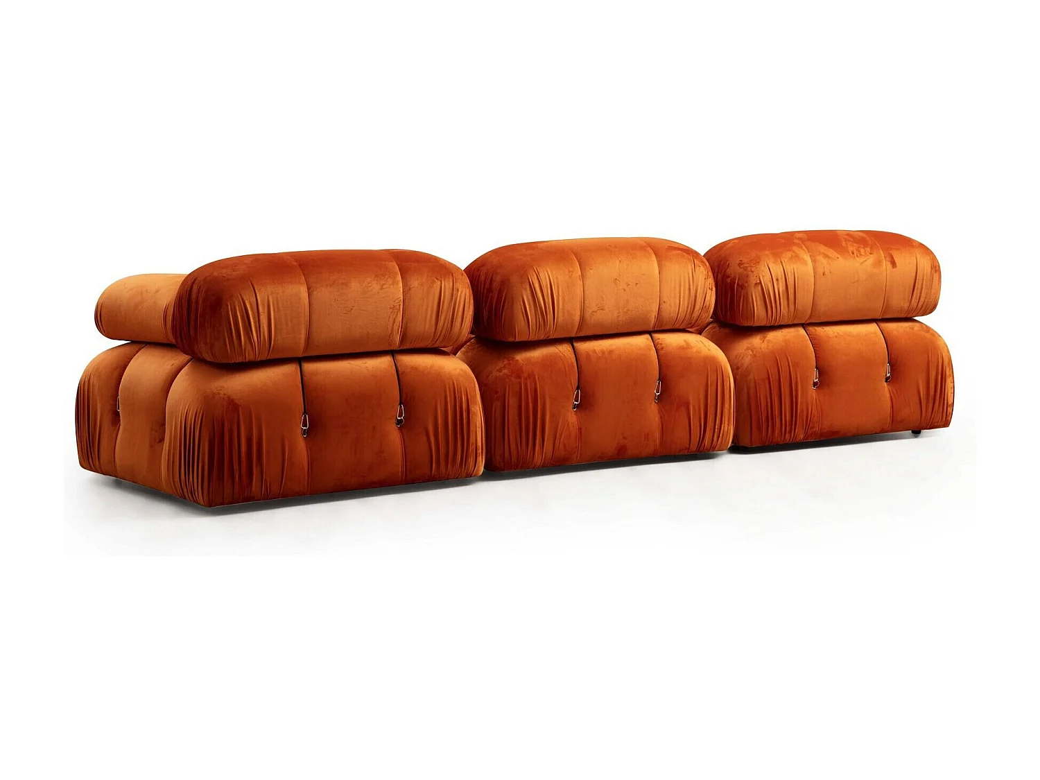 Sillón modular Altadena A103, Rojo, 75x95x95cm, Tapiz, Patas: Plástico