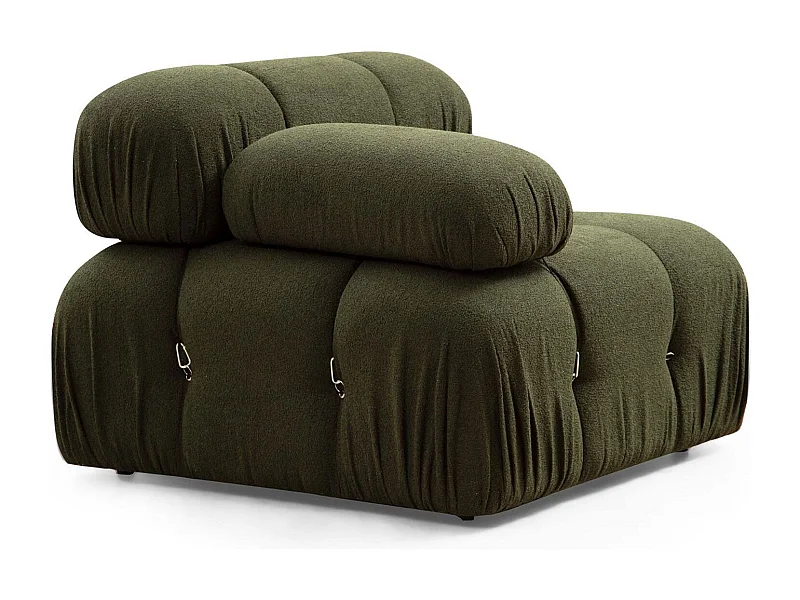 Sillón modular Altadena A105, Verde, 75x95x95cm, Tapiz, Patas: Plástico