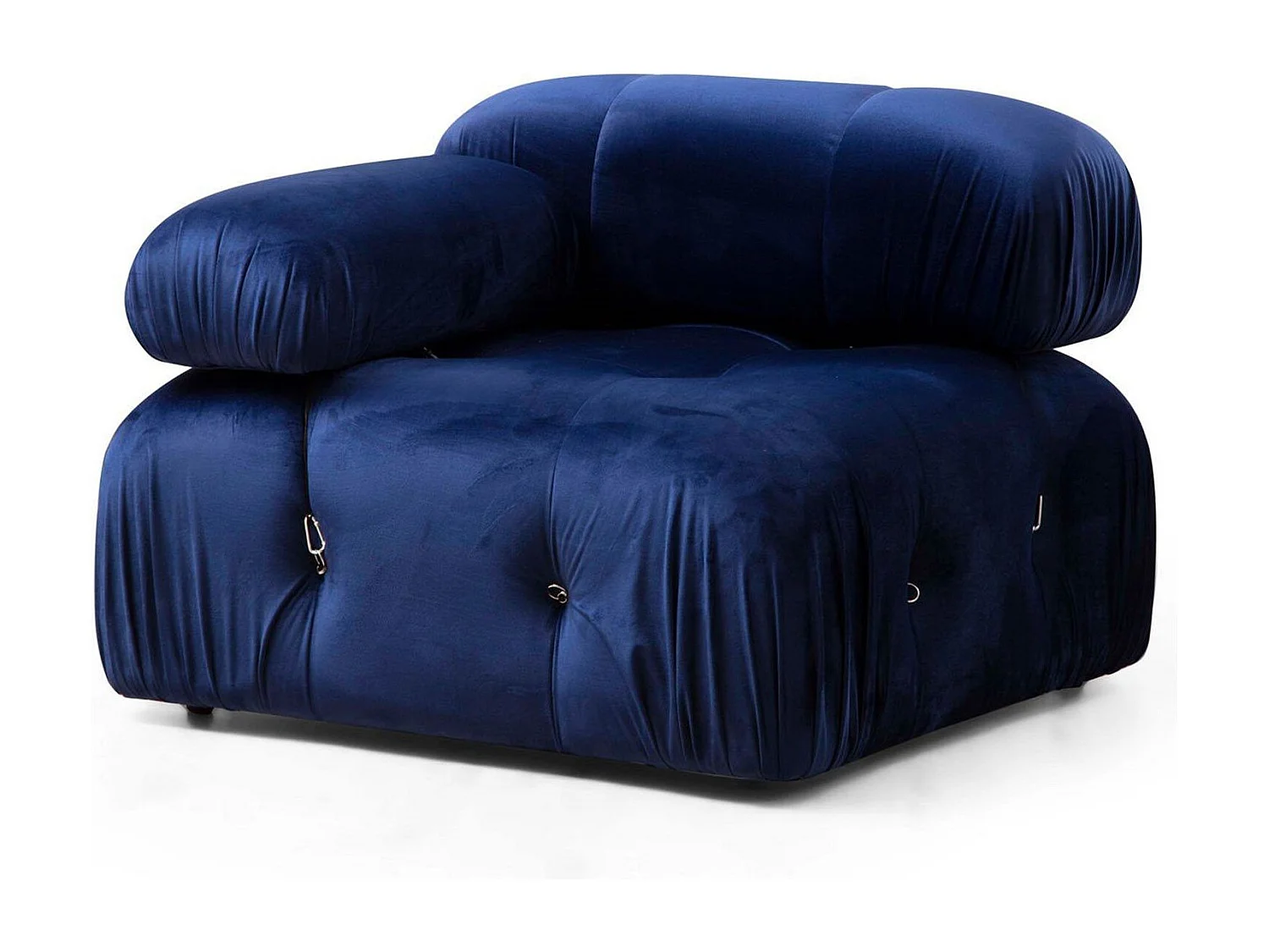 Sillón modular Altadena A107, Azul, 75x95x95cm, Tapiz, Patas: Plástico