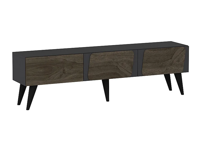 TV-Schrank – 150 cm x 30 cm x 43 cm – Anthrazit und Walnuss – MDF