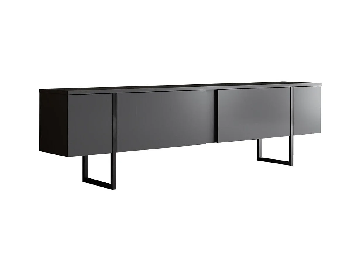 Meuble TV 2 portes rabattables L180 cm - LUXE