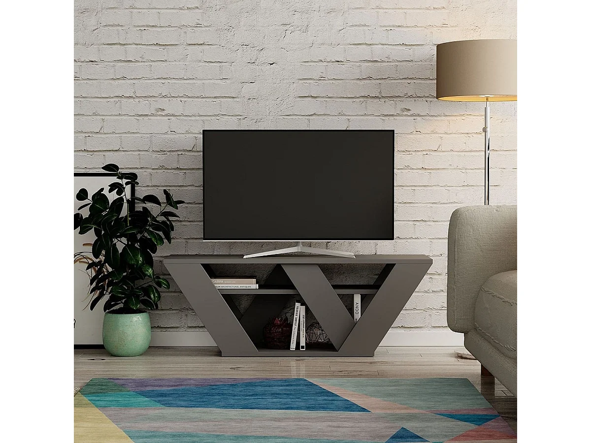 Meuble TV 3 étagères L110 cm - Pipralla