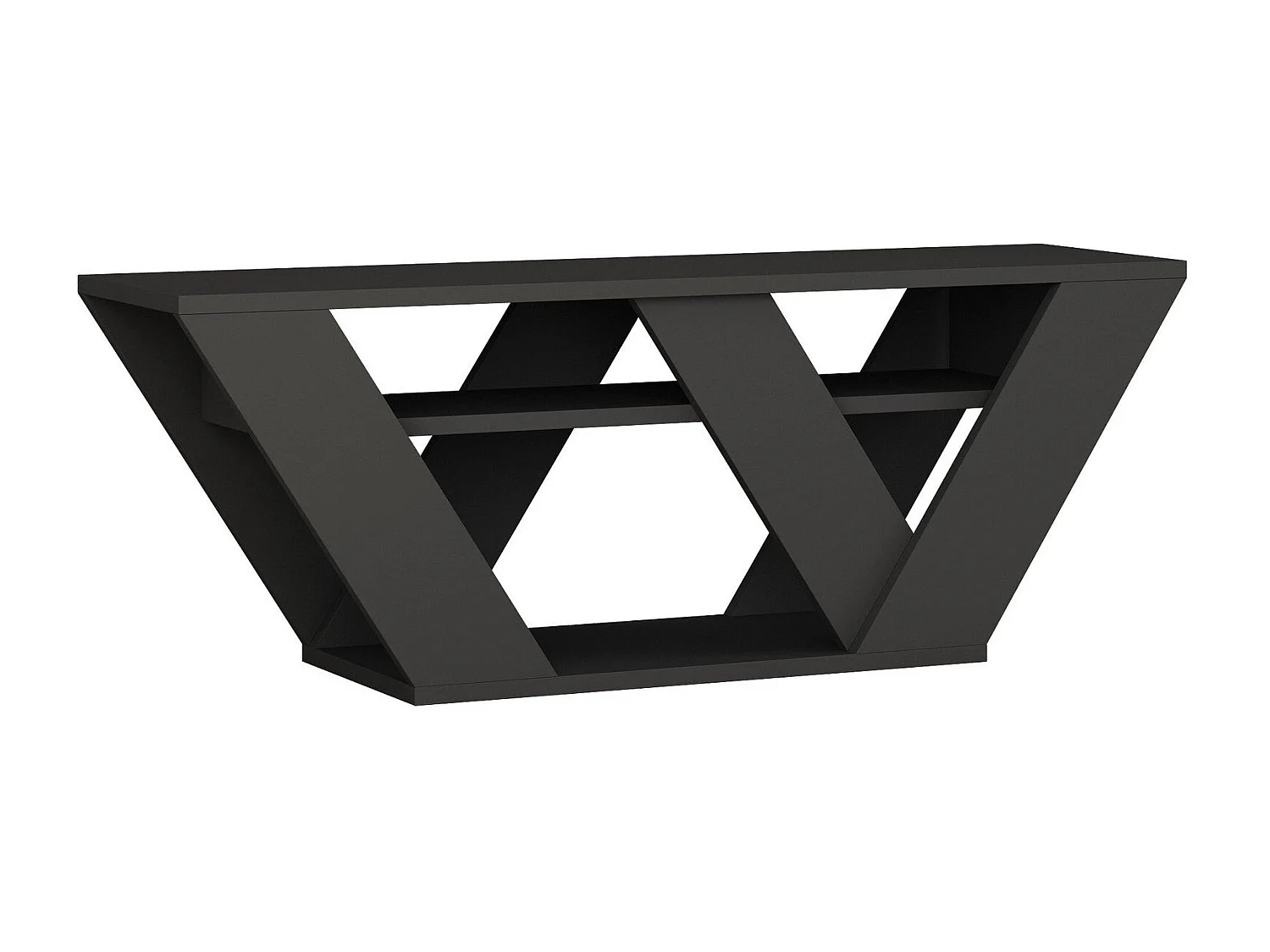 Meuble TV 3 étagères L110 cm - Pipralla