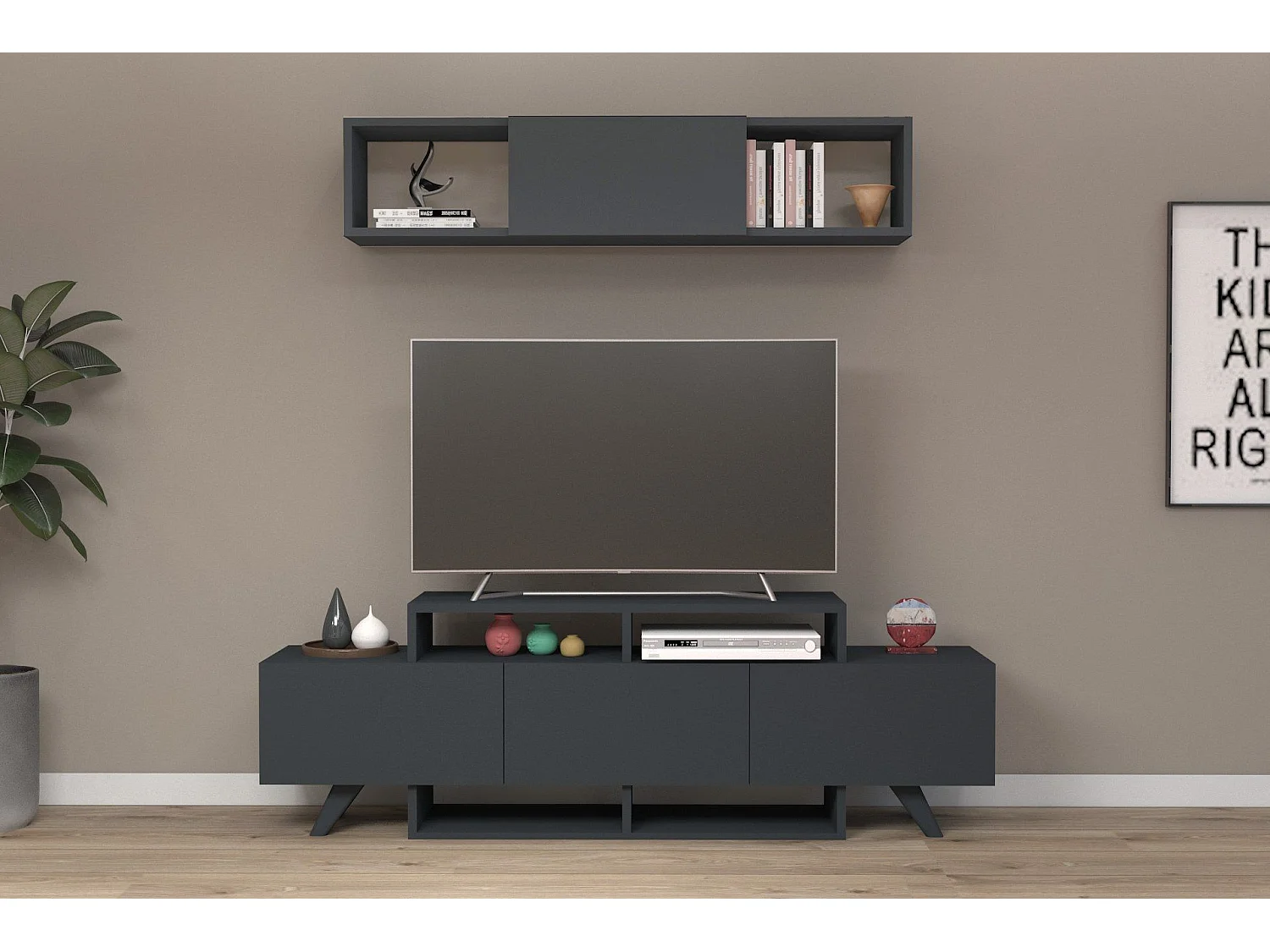 Móvel de TV-Alwin Unit-Antracite