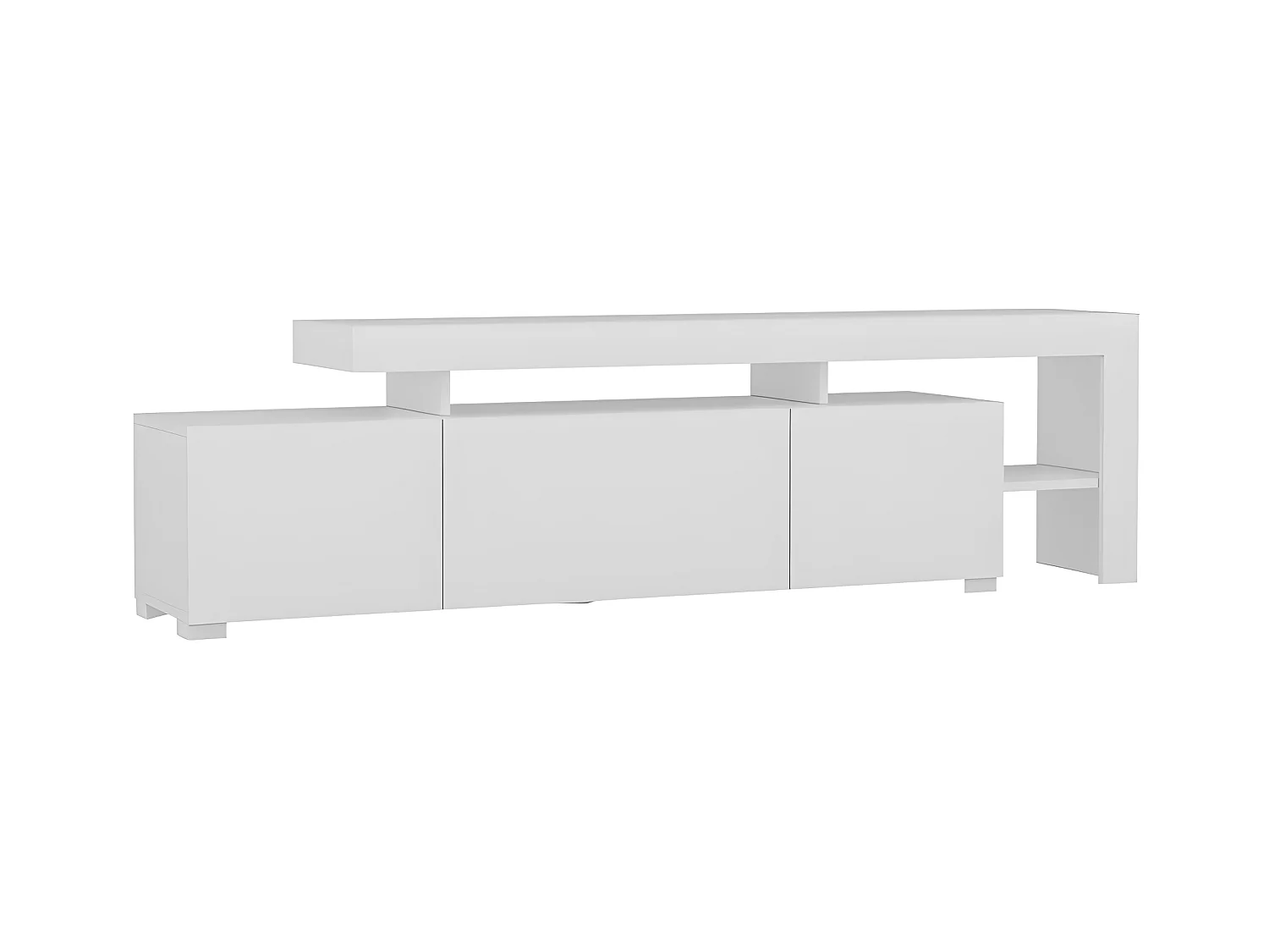 Meuble Tv design avec LED Jasir L192cm Blanc