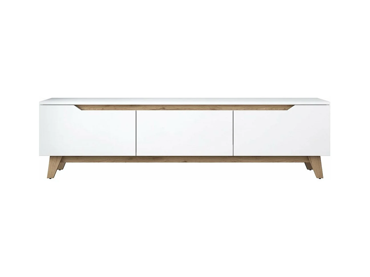 Meuble TV 3 portes blanc - L180 cm