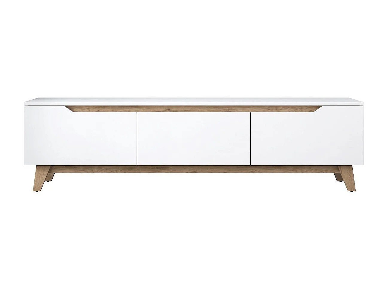 Meuble TV 3 portes blanc - L180 cm