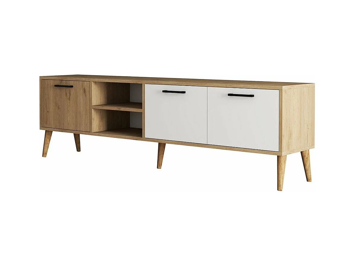 Meuble TV 2 niches 3 portes L180 cm - Exxen