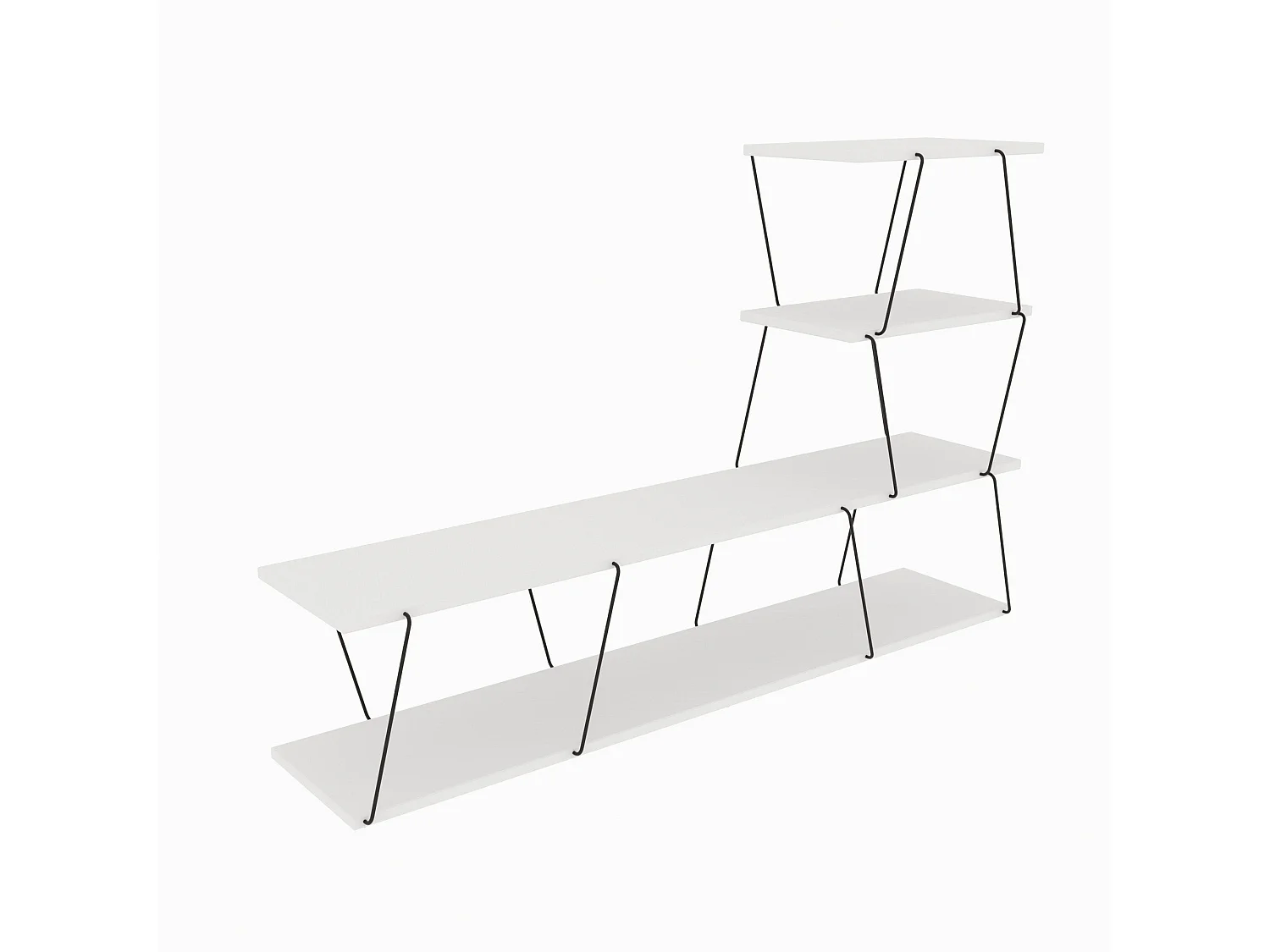 Mesa de tv Kailua 1335, Blanco, 150x93x30cm
