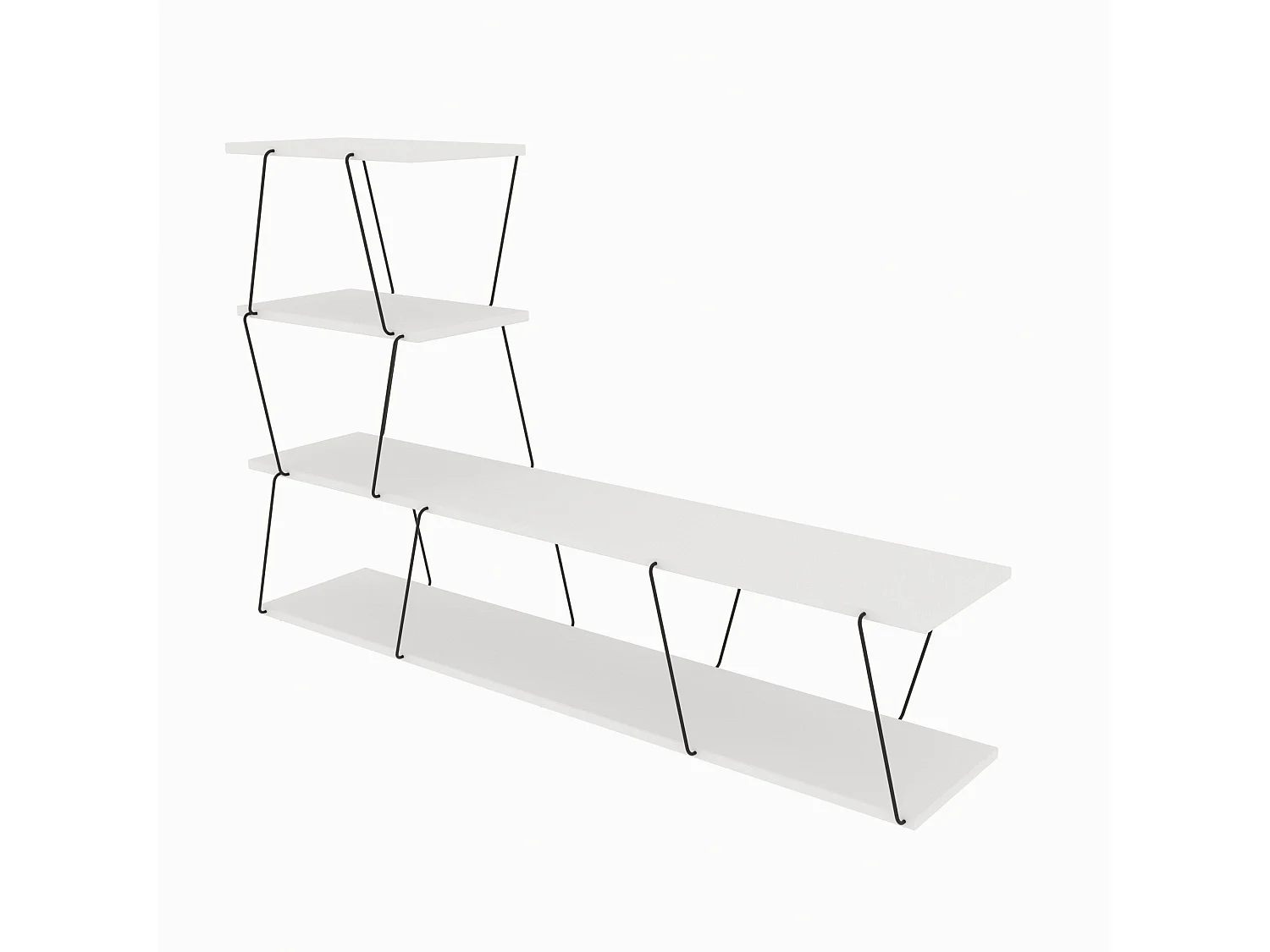 Mesa de tv Kailua 1335, Blanco, 150x93x30cm
