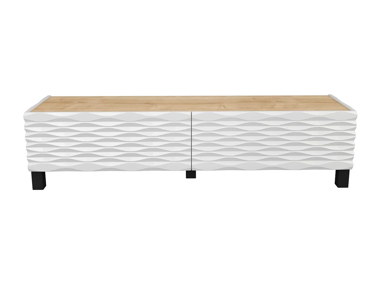 Traditionele tv-standaard, saffier en wit, 149,2 x 35 x 38 cm | 100% gemelamineerde spaanplaat, 18 mm dik | Stijlvolle opbergoplossing voor woonkamers