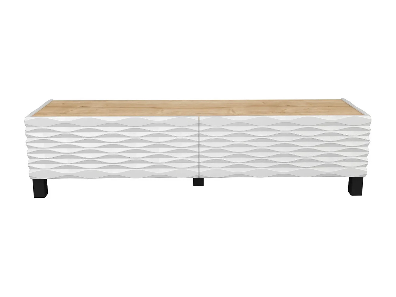 Traditionele tv-standaard, saffier en wit, 149,2 x 35 x 38 cm | 100% gemelamineerde spaanplaat, 18 mm dik | Stijlvolle opbergoplossing voor woonkamers