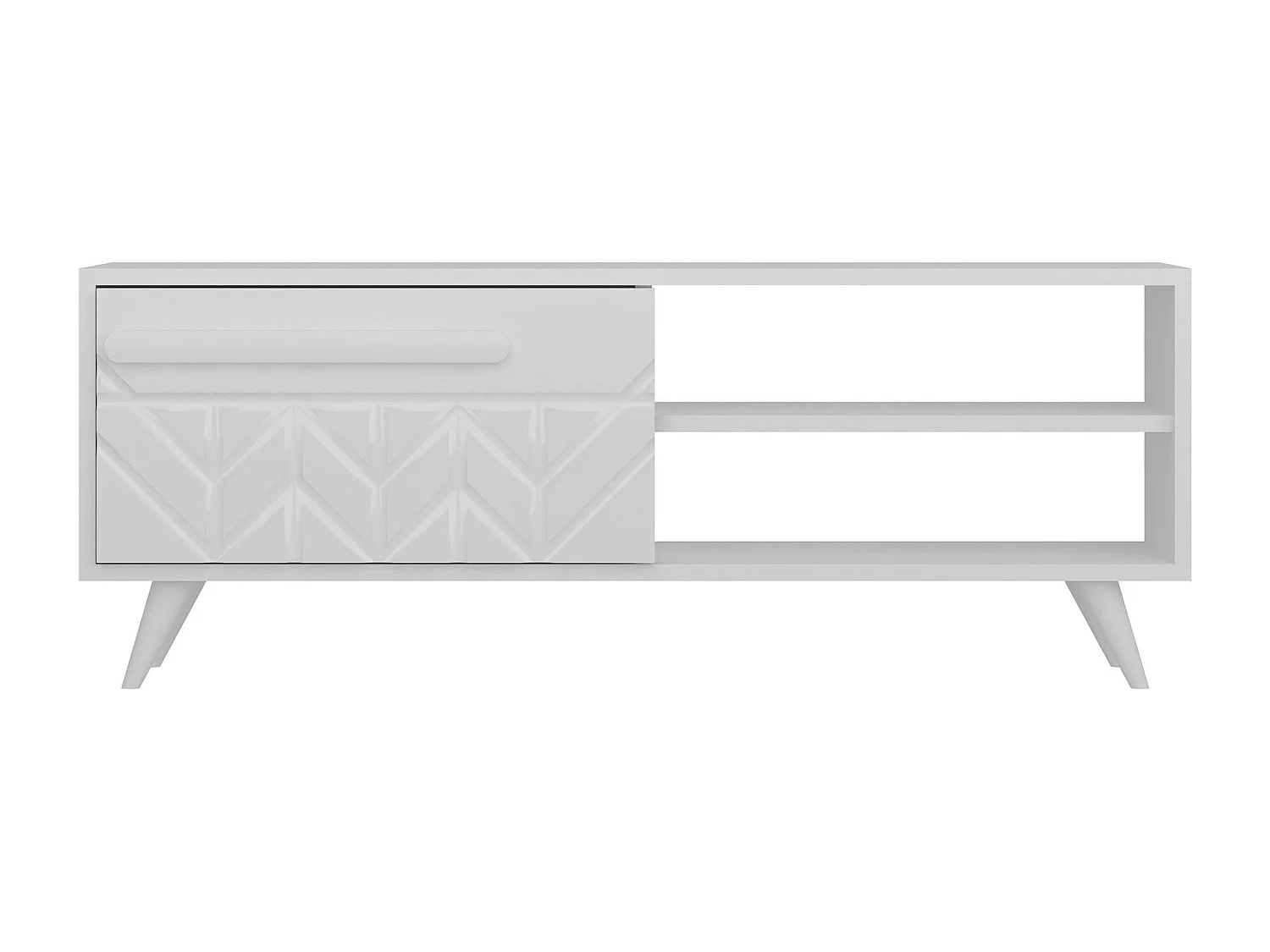 Mesa de tv Kailua 173, Blanco, Número de puertas: 1.00, 120x44x30cm