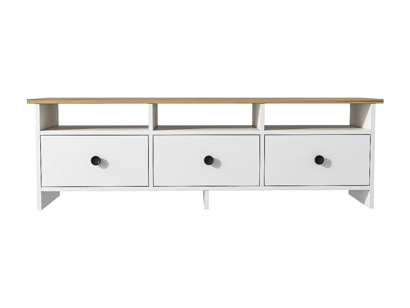 Mobile TV – 150 cm x 47 cm x 36 cm – Bianco e Zaffiro – Pannello truciolare rivestito in melaminico