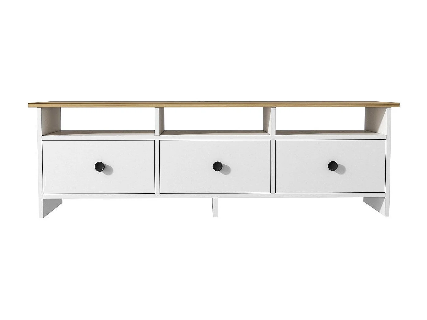 Mobile TV – 150 cm x 47 cm x 36 cm – Bianco e Zaffiro – Pannello truciolare rivestito in melaminico