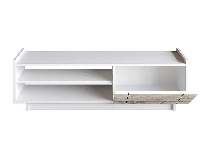 Móvel de TV moderno – 140 cm – Branco – Aglomerado revestido a melamina