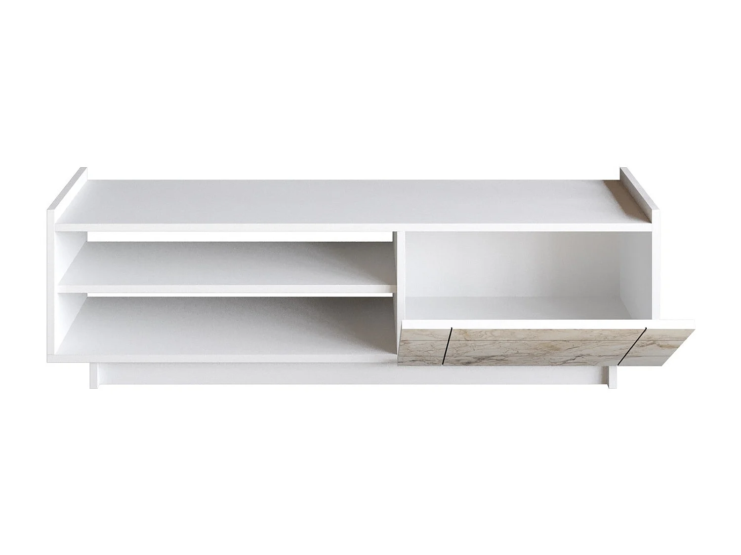 Móvel de TV moderno – 140 cm – Branco – Aglomerado revestido a melamina