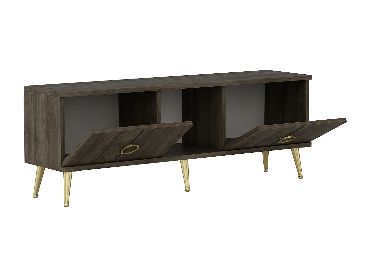 TV-Ständer – 120 cm x 30 cm x 45 cm – Walnussfarbe – MDF