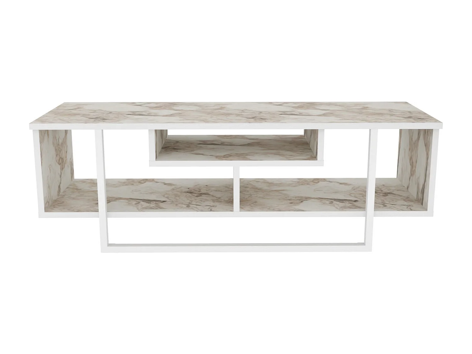 Elegante tv-standaard, wit, 120 x 35,2 x 40,2 cm | 100% melamine spaanplaat, 18 mm dik | Modern design voor woonkamers en entertainmentruimtes