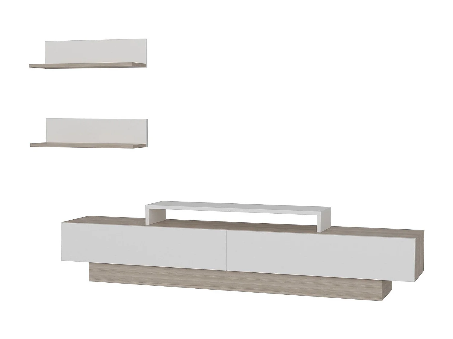 Mobile TV moderno – 180 cm – Bianco e Cordoba – Truciolare