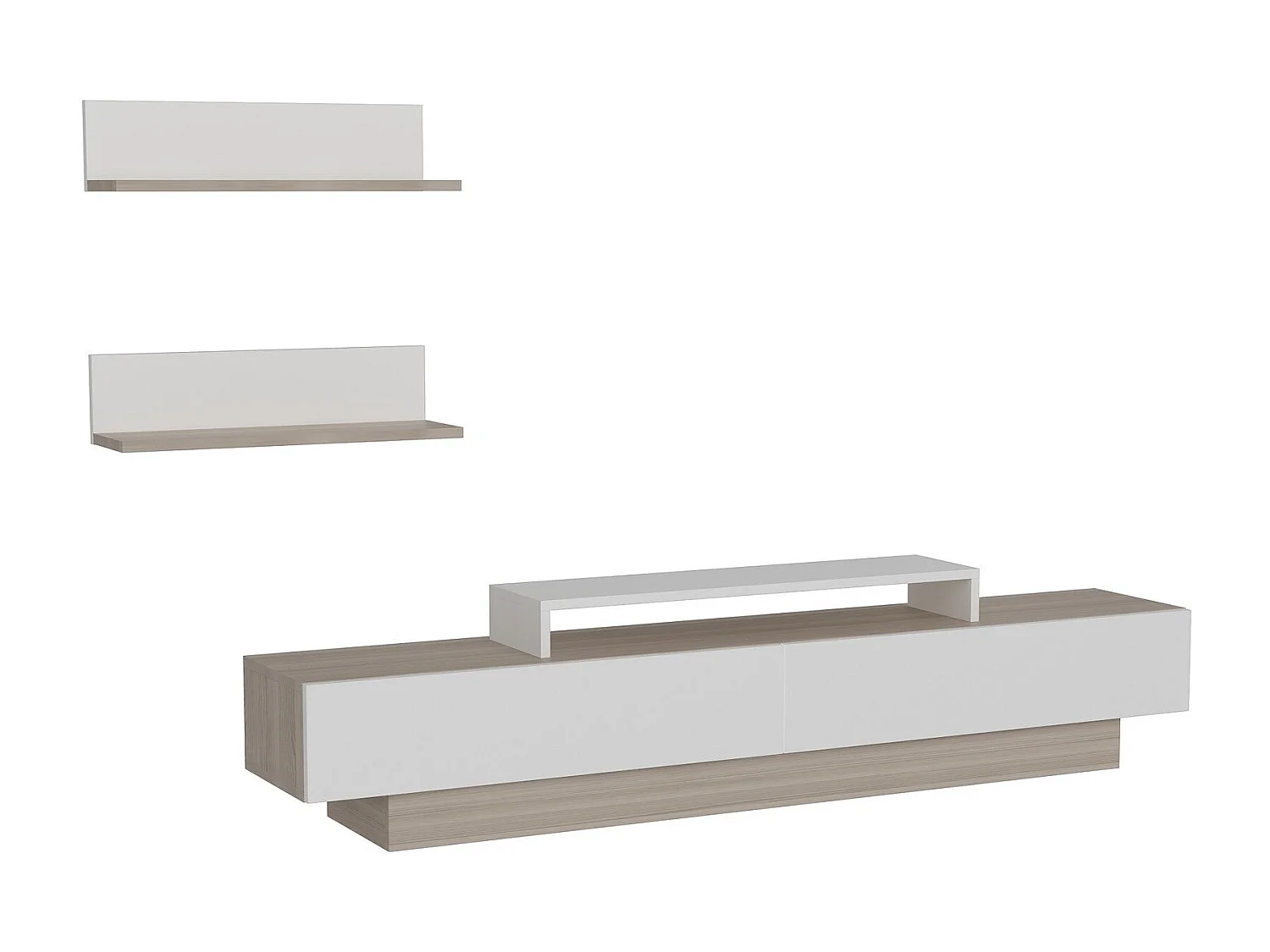 Mobile TV moderno – 180 cm – Bianco e Cordoba – Truciolare