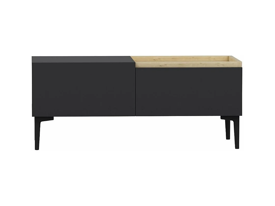 Meuble TV 3 portes gris anthracite L160 cm - MIA