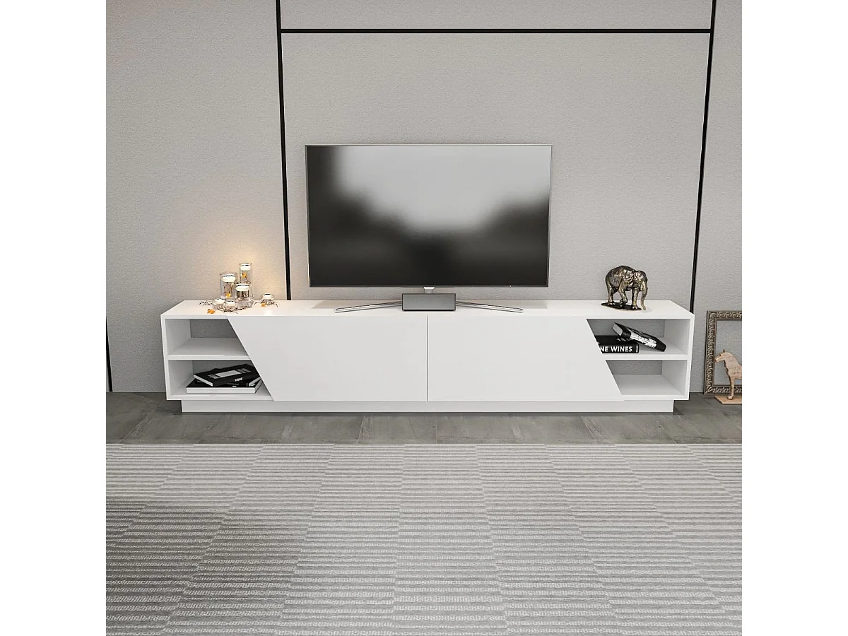 Meubel TV 4 planken 2 deuren L240 cm - Rhodes