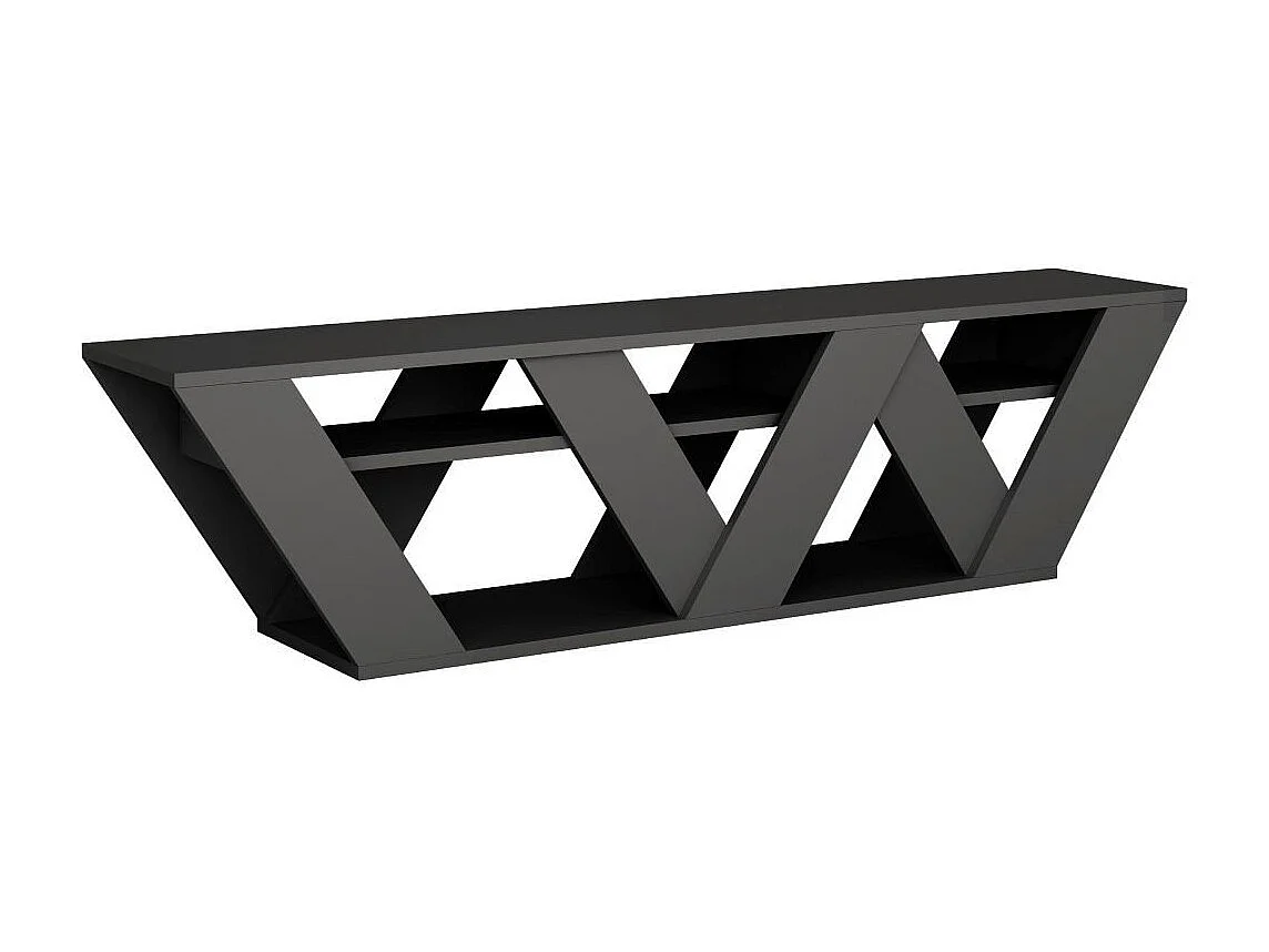 Meubel TV 2 planken antraciet grijs L158 cm - Ralla