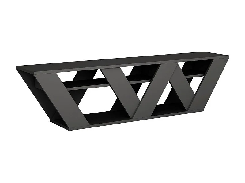 TV-Möbel 2 Regale Anthrazitgrau L158 cm - Ralla