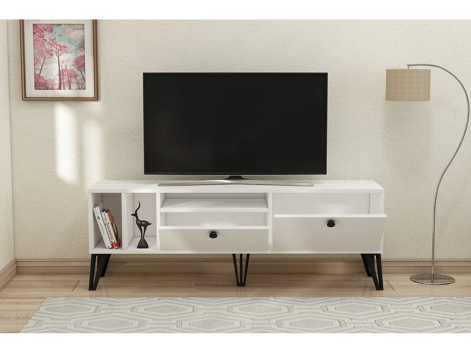 Aris TV-Schrank - Weiß