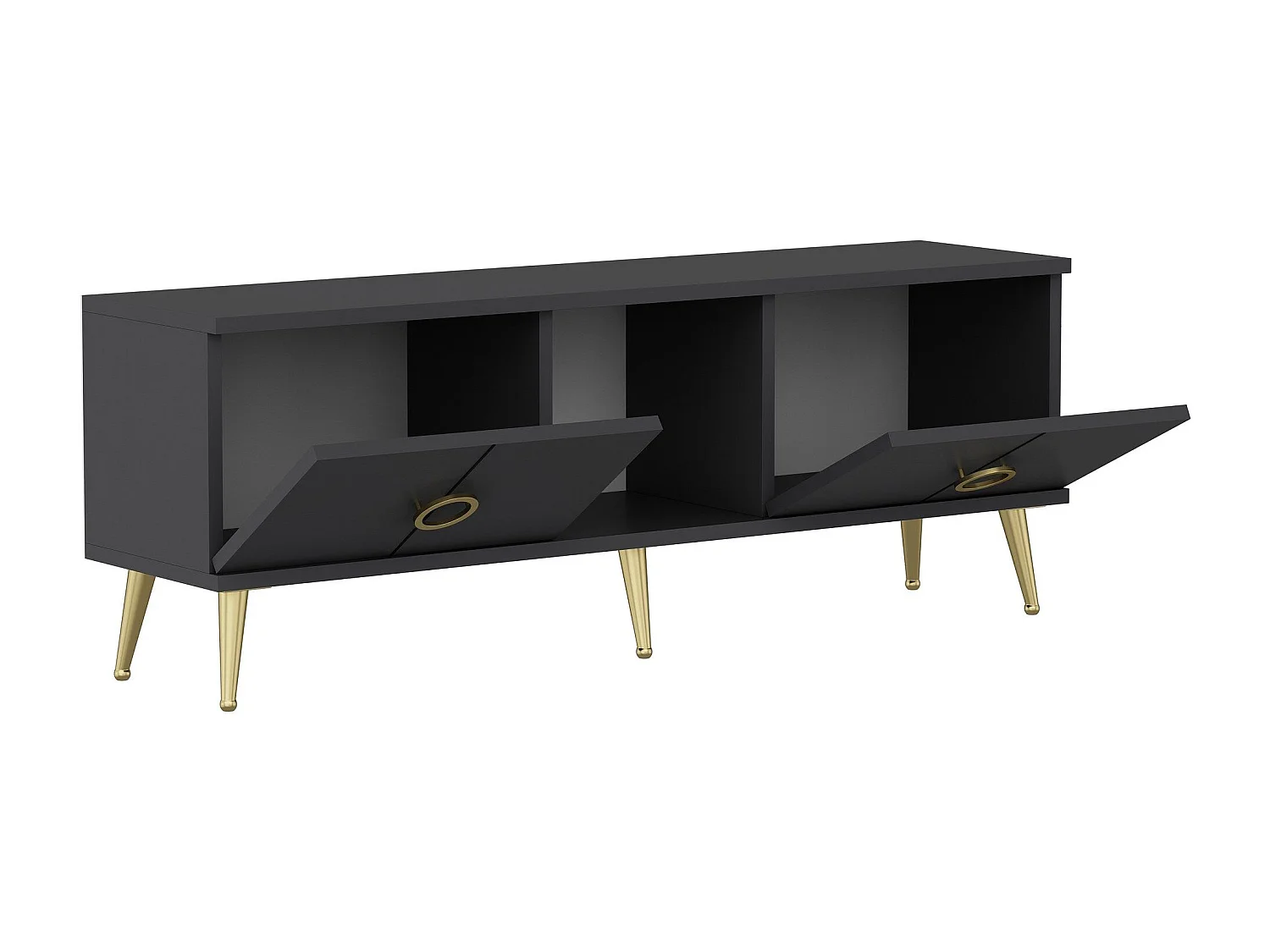 TV-Ständer – 120 cm x 30 cm x 45 cm – Anthrazit – Melaminbeschichtete Spanplatte