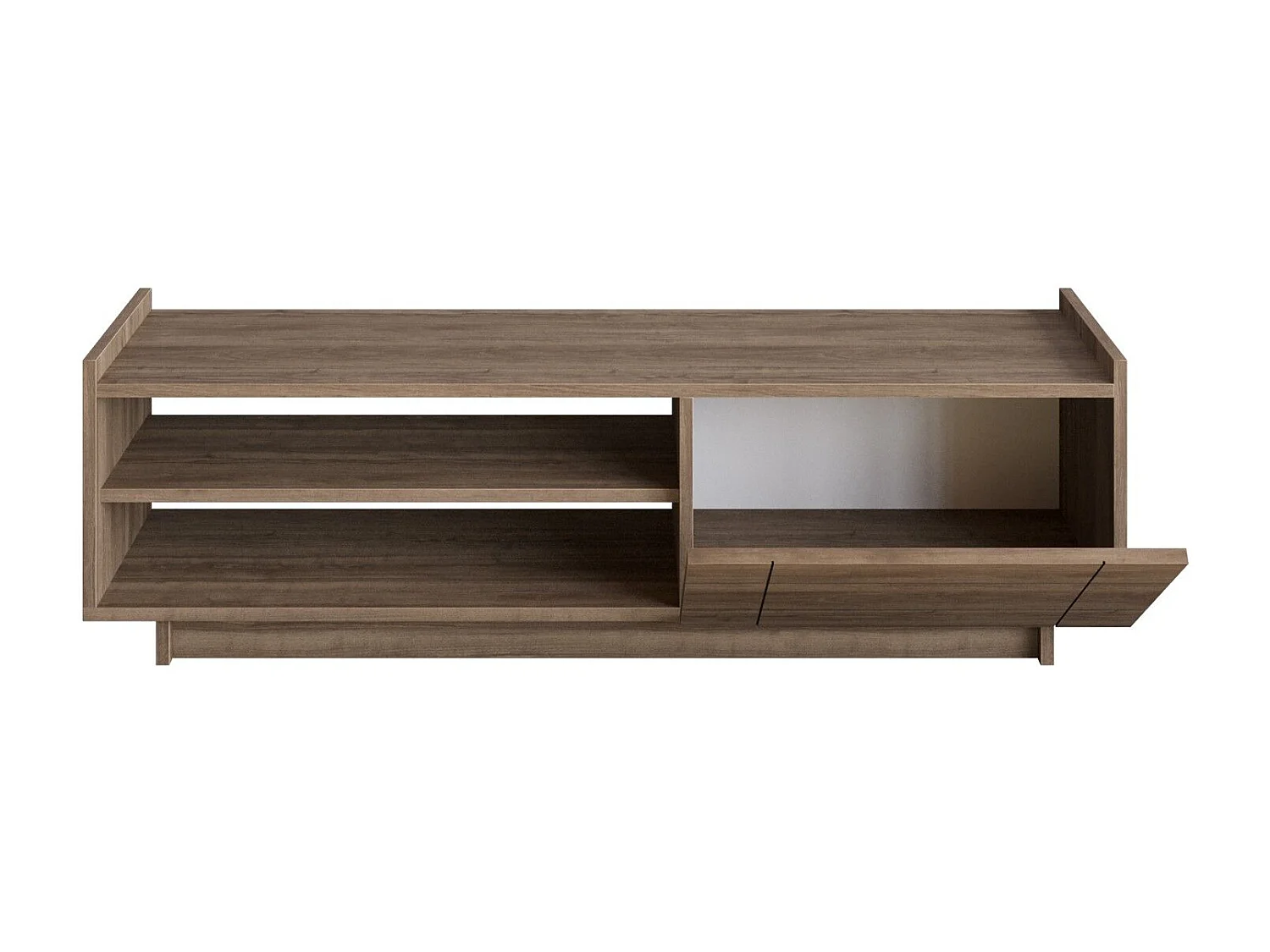 Mueble de TV – 140 cm – nogal – tablero de partículas revestido de melamina