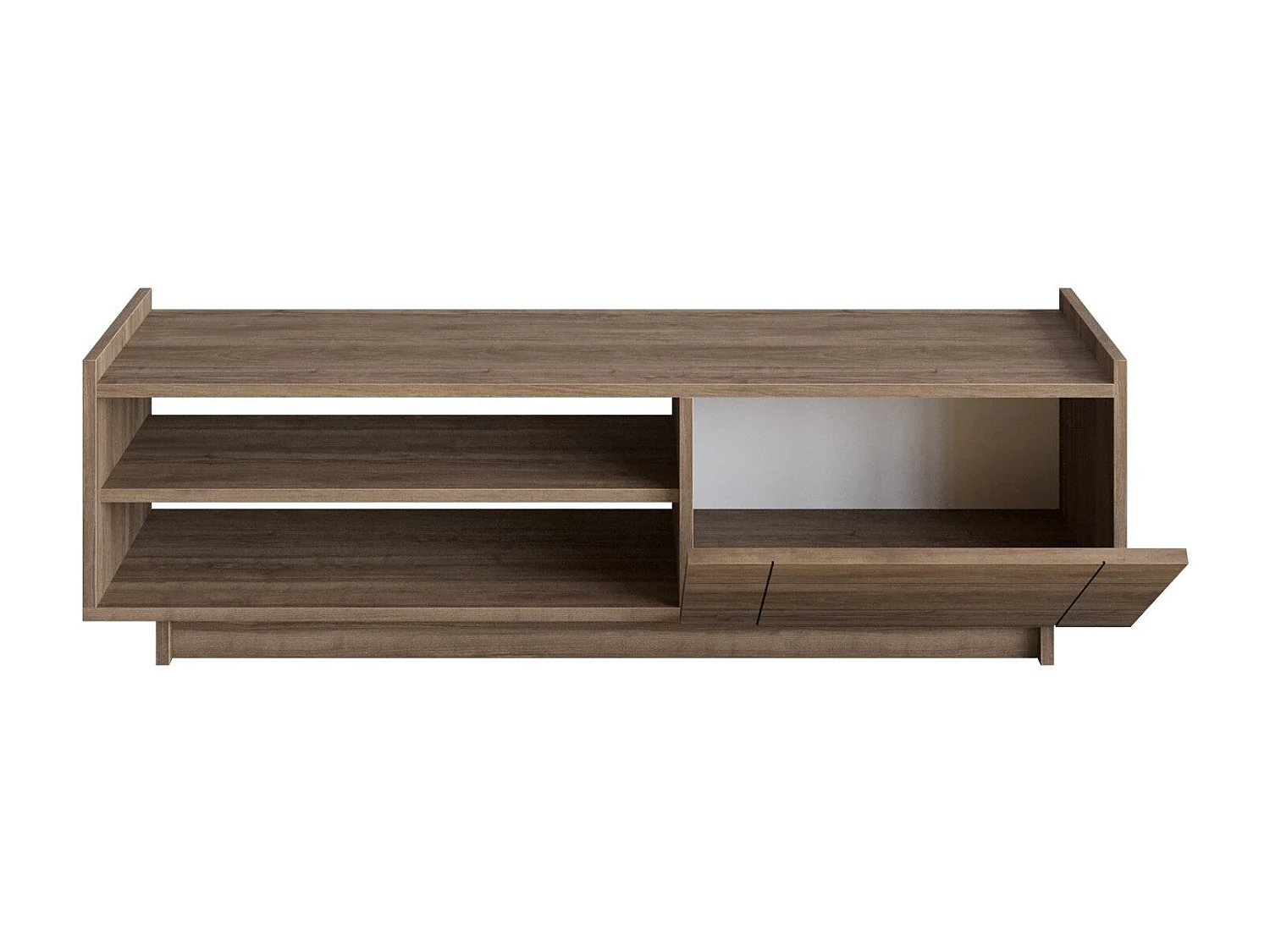 Mueble de TV – 140 cm – nogal – tablero de partículas revestido de melamina