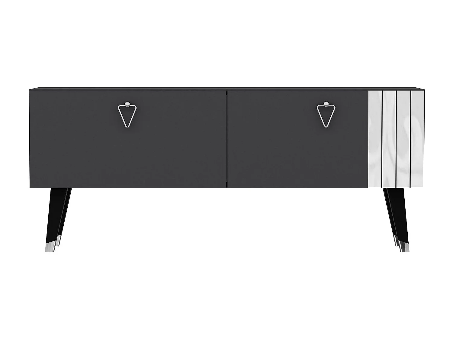 TV-Ständer – 120 cm x 30 cm x 50 cm – Anthrazit – Spanplatte