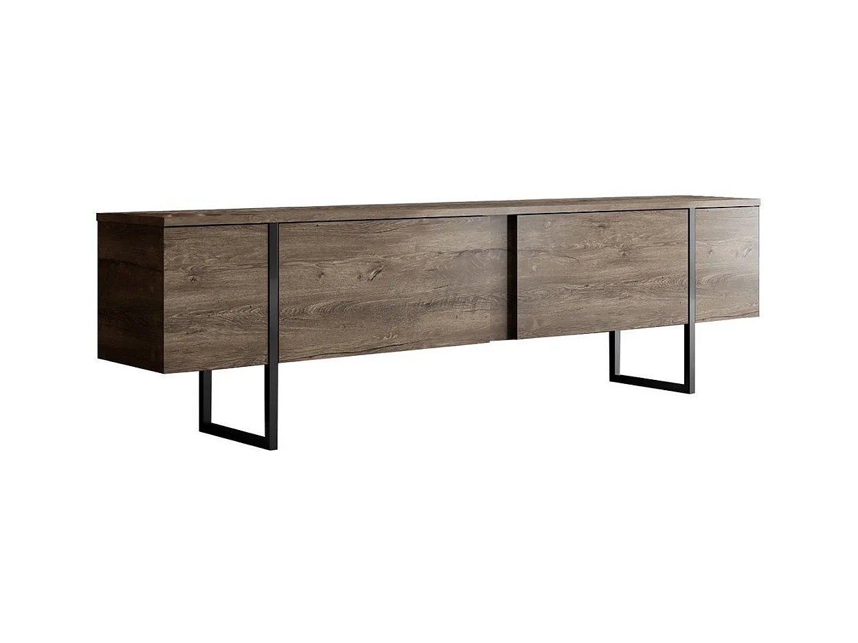 Meuble TV 2 portes rabattables L180 cm - LUXE