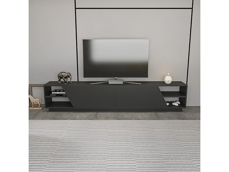 Meuble TV modernes Herold L240cm Anthracite