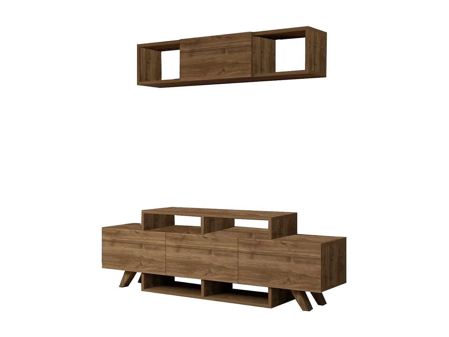 Mesa de tv Kailua 1849, Nogal, 150x49x32cm