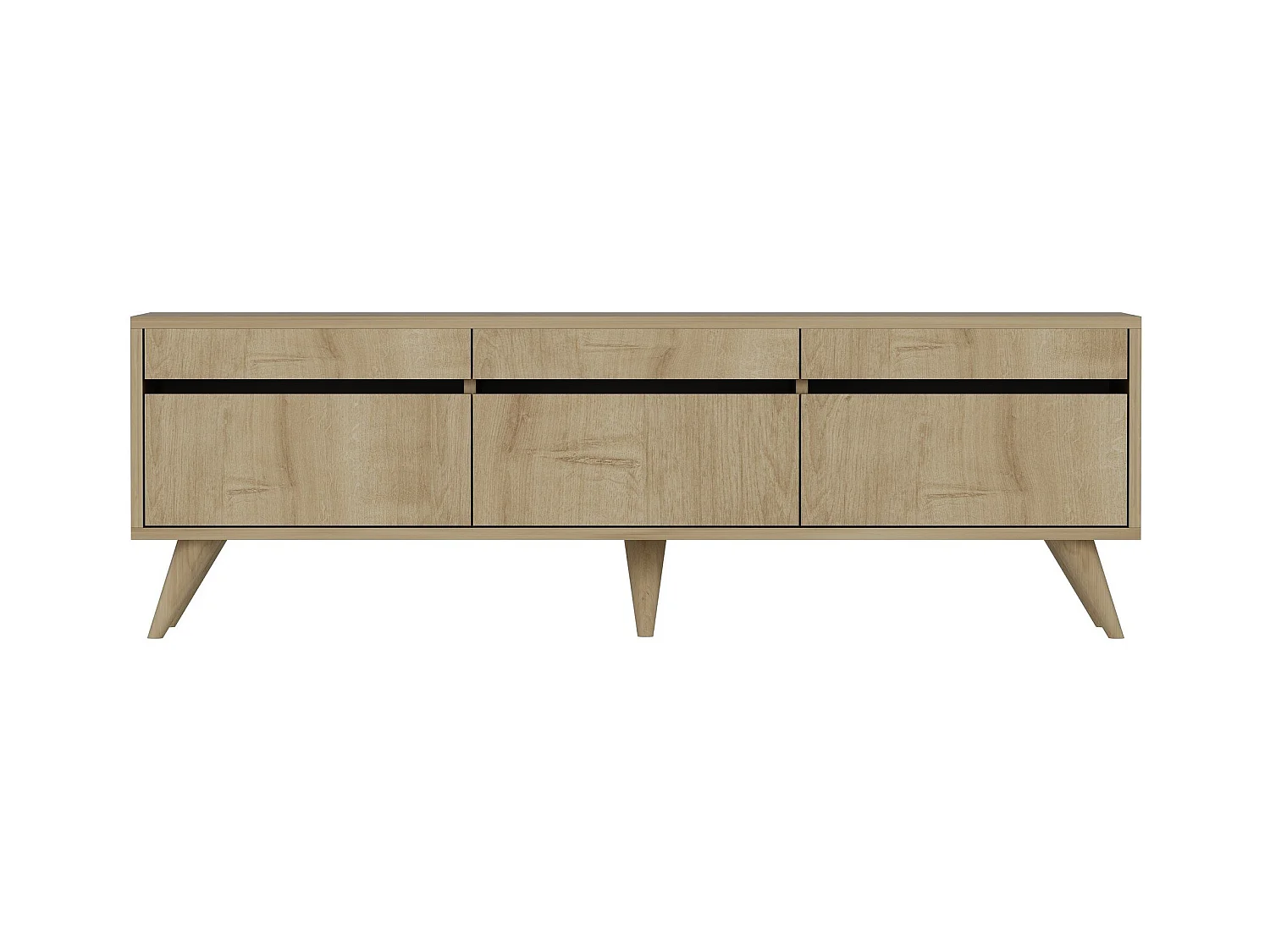 Meuble TV style scandinave Algol 150cm Chêne clair