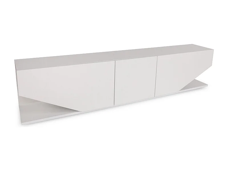 Móvel de TV moderno – 180 cm – branco – aglomerado revestido em melamina